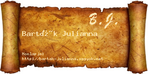 Barták Julianna névjegykártya